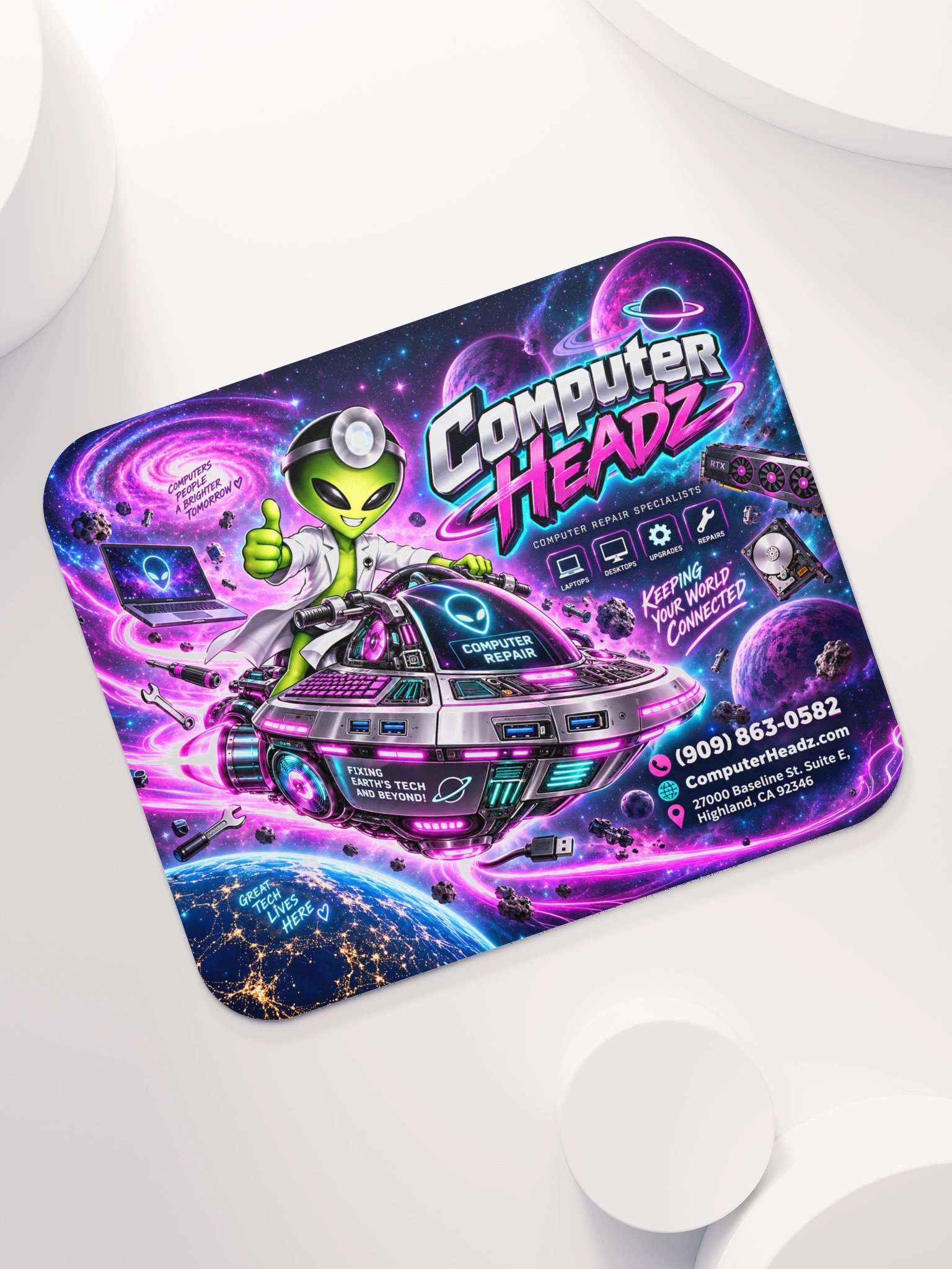 Computer Headz Neon Nebula Mousepad – Edition 02 product image (7)