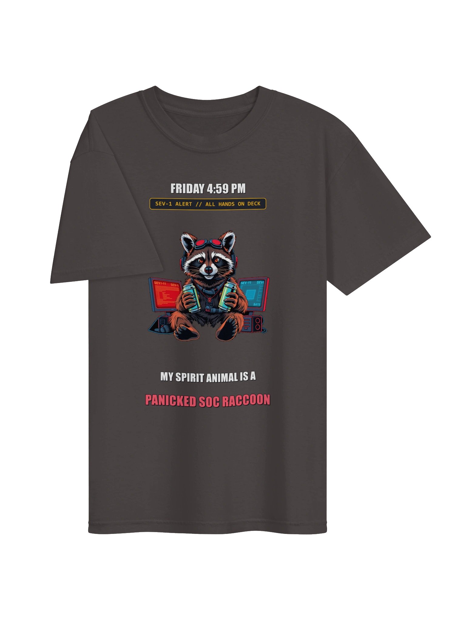 Friday 4:59 PM // The SOC Raccoon Heavyweight Tee - Dark product image (26)