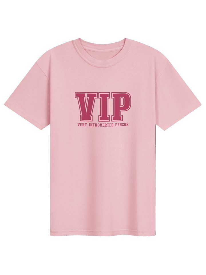 Very Introverted Person - VIP Printed Pink T-Shirt product image (1)