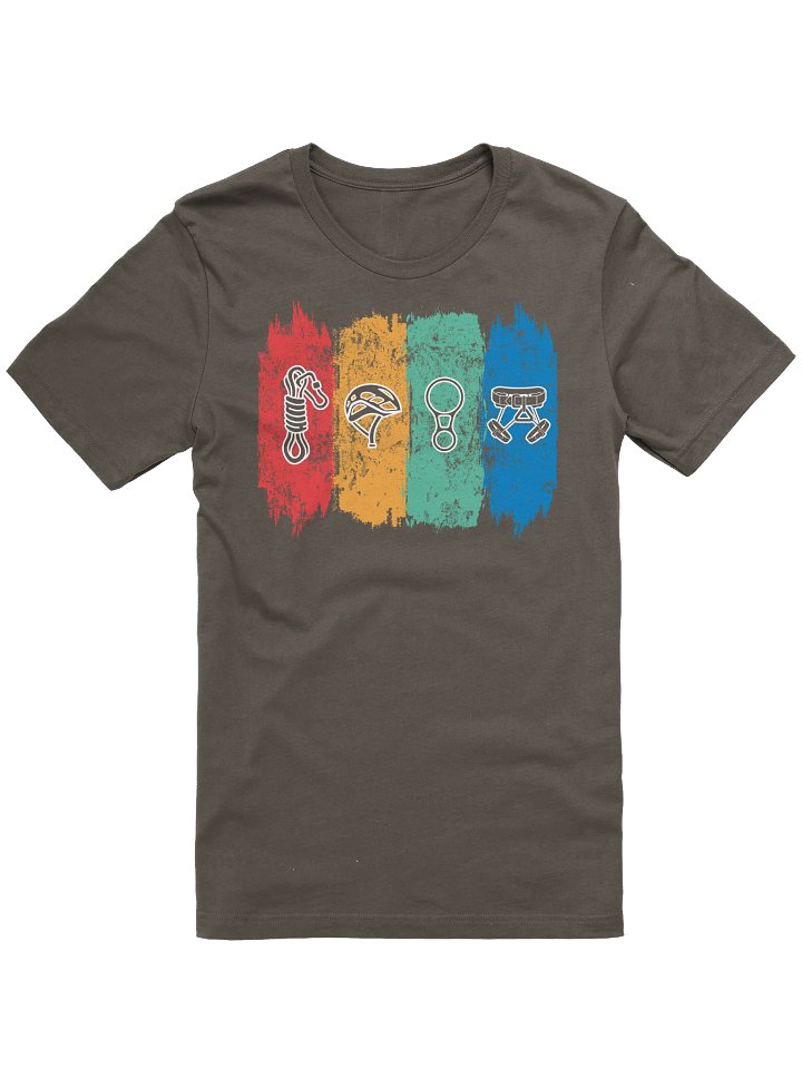 Rock Climbing Icons Tee, Unisex Climbing Shirt, Vintage Climbing T-Shirt, Climbing Equipment Top, Outdoor Adventure Tee product image (6)