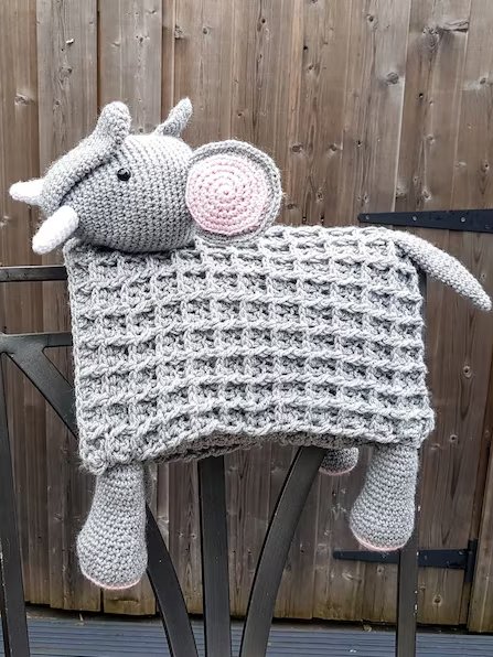 Safari Elephant Crochet Baby Blanket Pattern - 3in1 Amigurumi US Terms - Crafting Happiness product image (4)