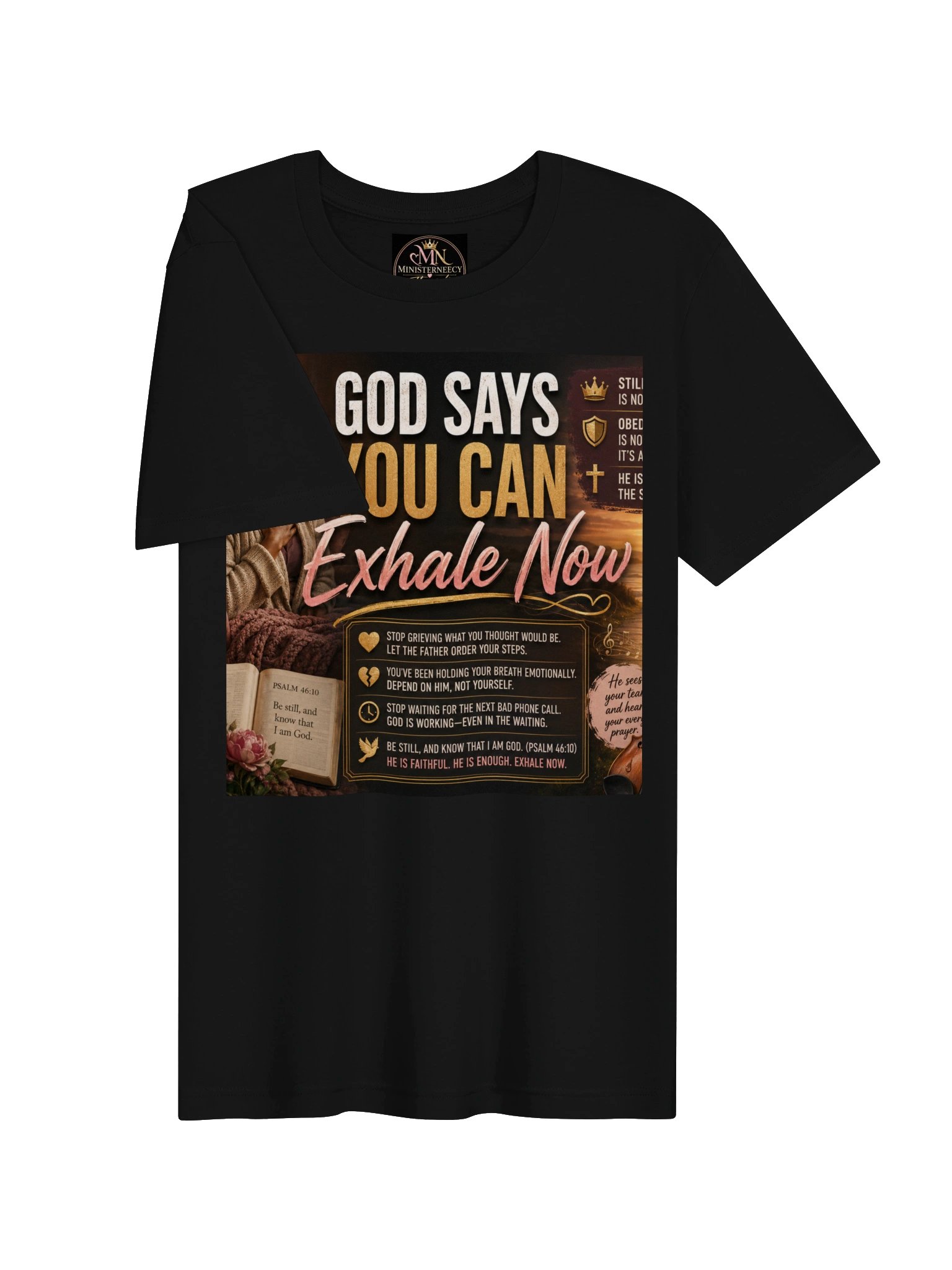 God Says You Can Exhale Now Tee product image (3)