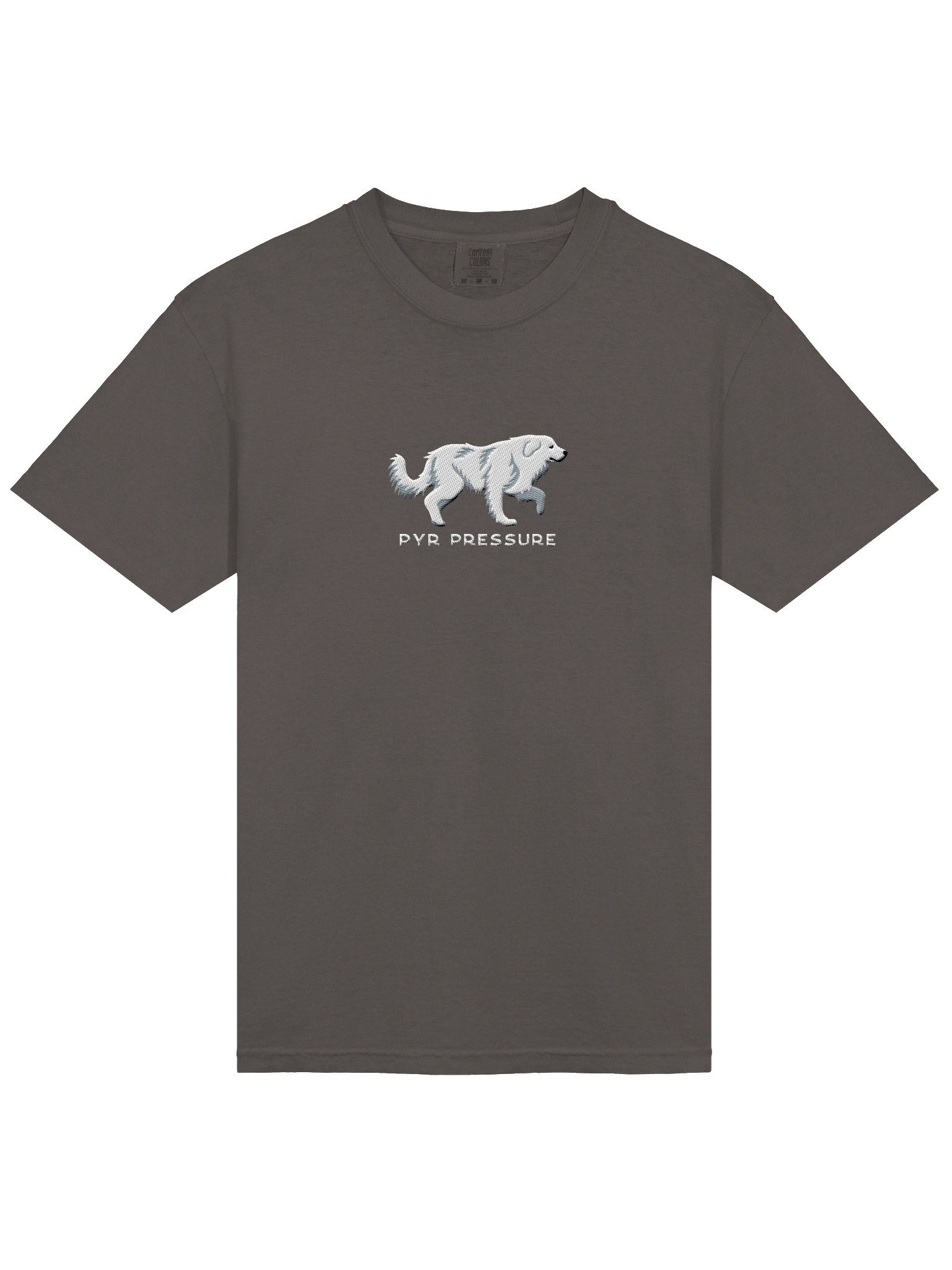 Pyr Pressure T-Shirt(Embroidered) of a Great Pyrenees(White) product image (6)