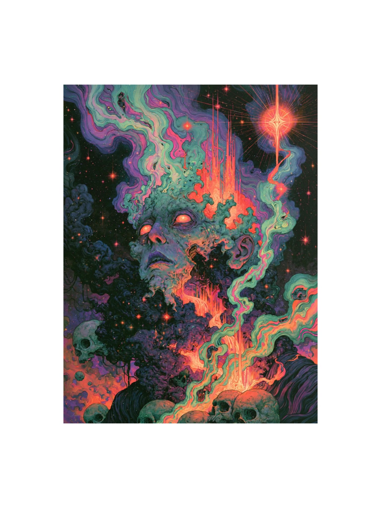 Astral Portrait Art Print — The Dissolving Astral Face product image (5)