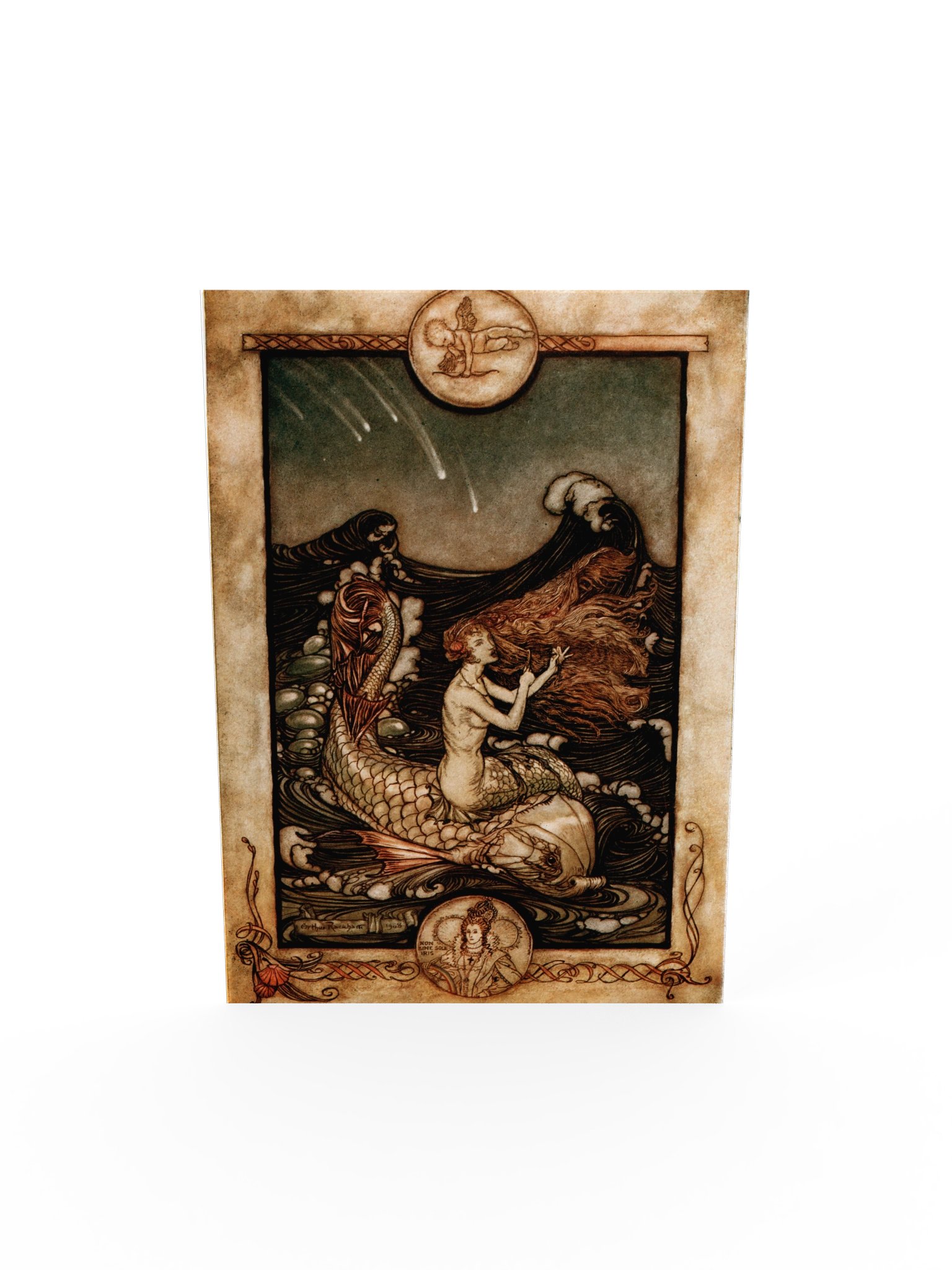 A Mermaid on a Dolphin's Back – Rackham Poster product image (5)