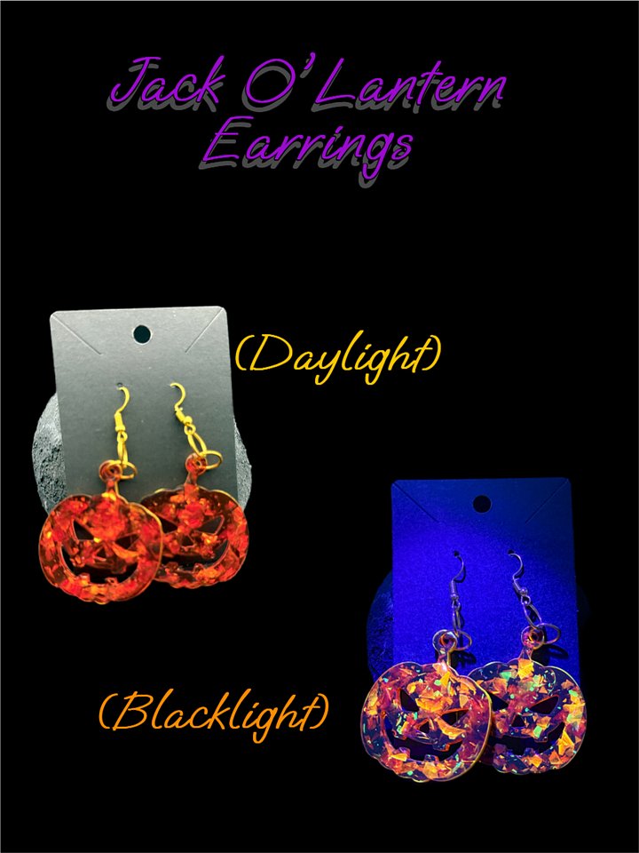Resin Earings - Jackolantern's product image (2)