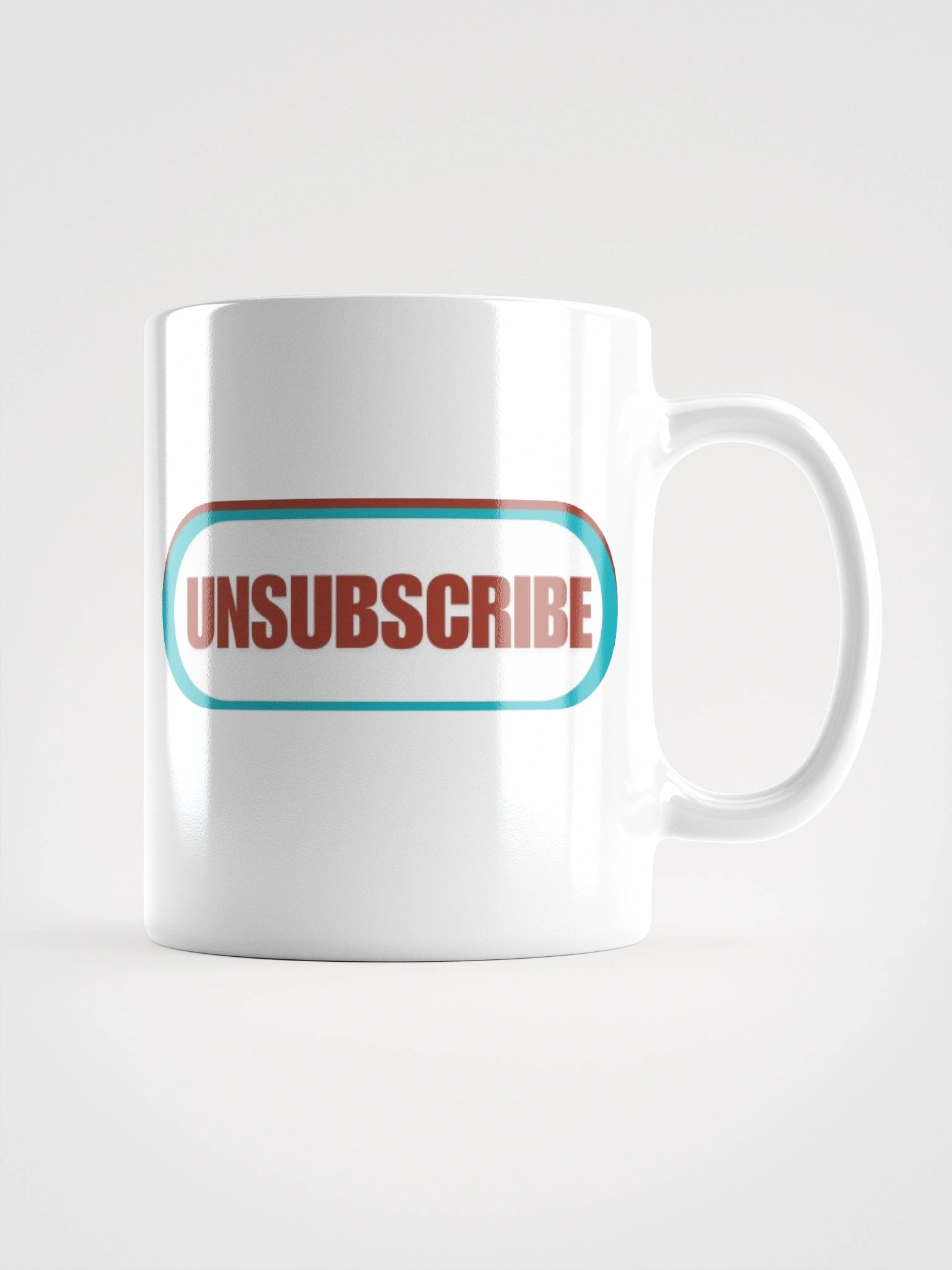 Unsubscribe | White Glossy Mug by Mugz | Left Handed product image (1)