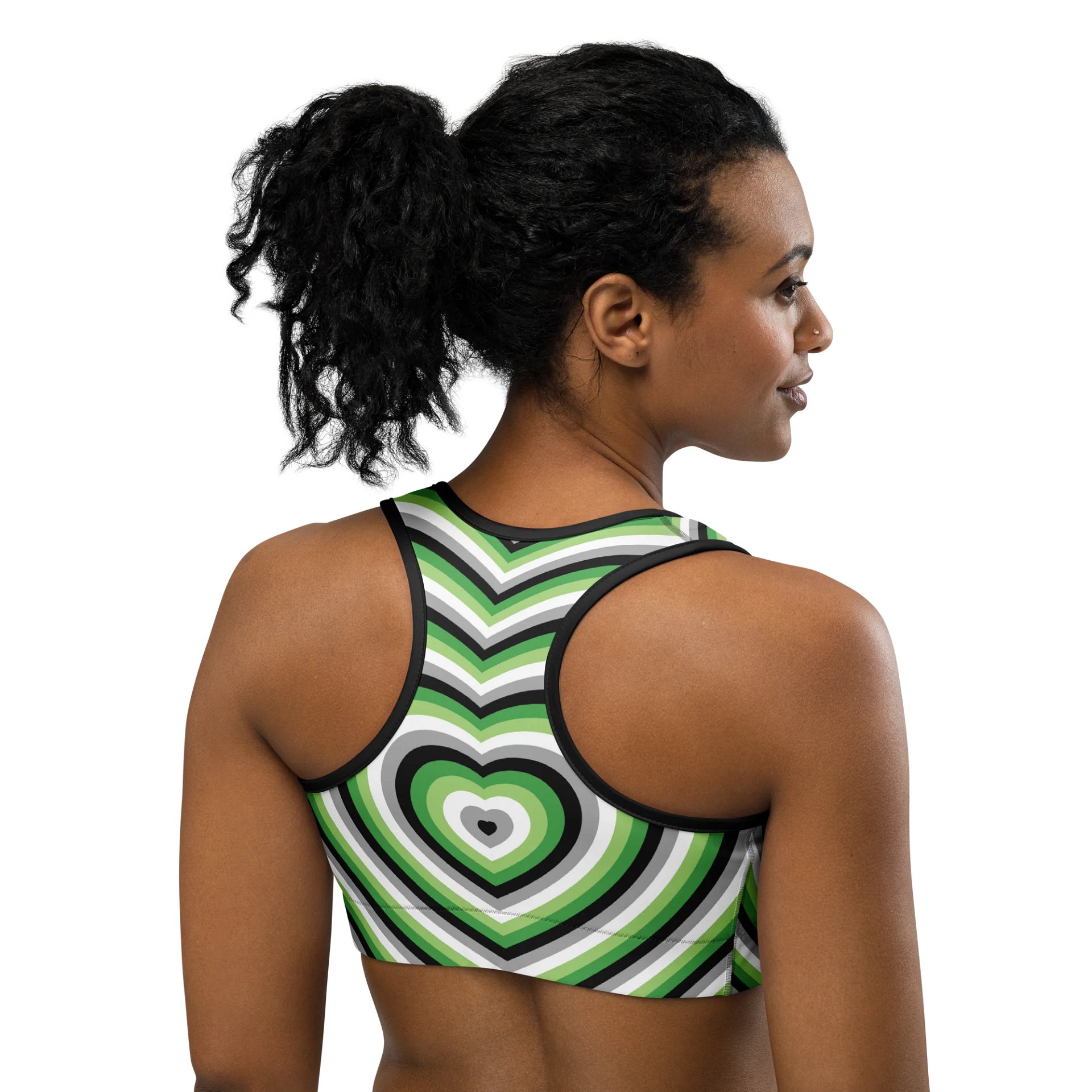 Aromantic Pride Hearts Sports Bra product image (4)