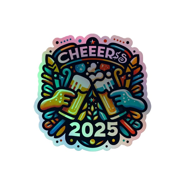 Cheers 2025 Holographic Sticker Sheet product image (2)