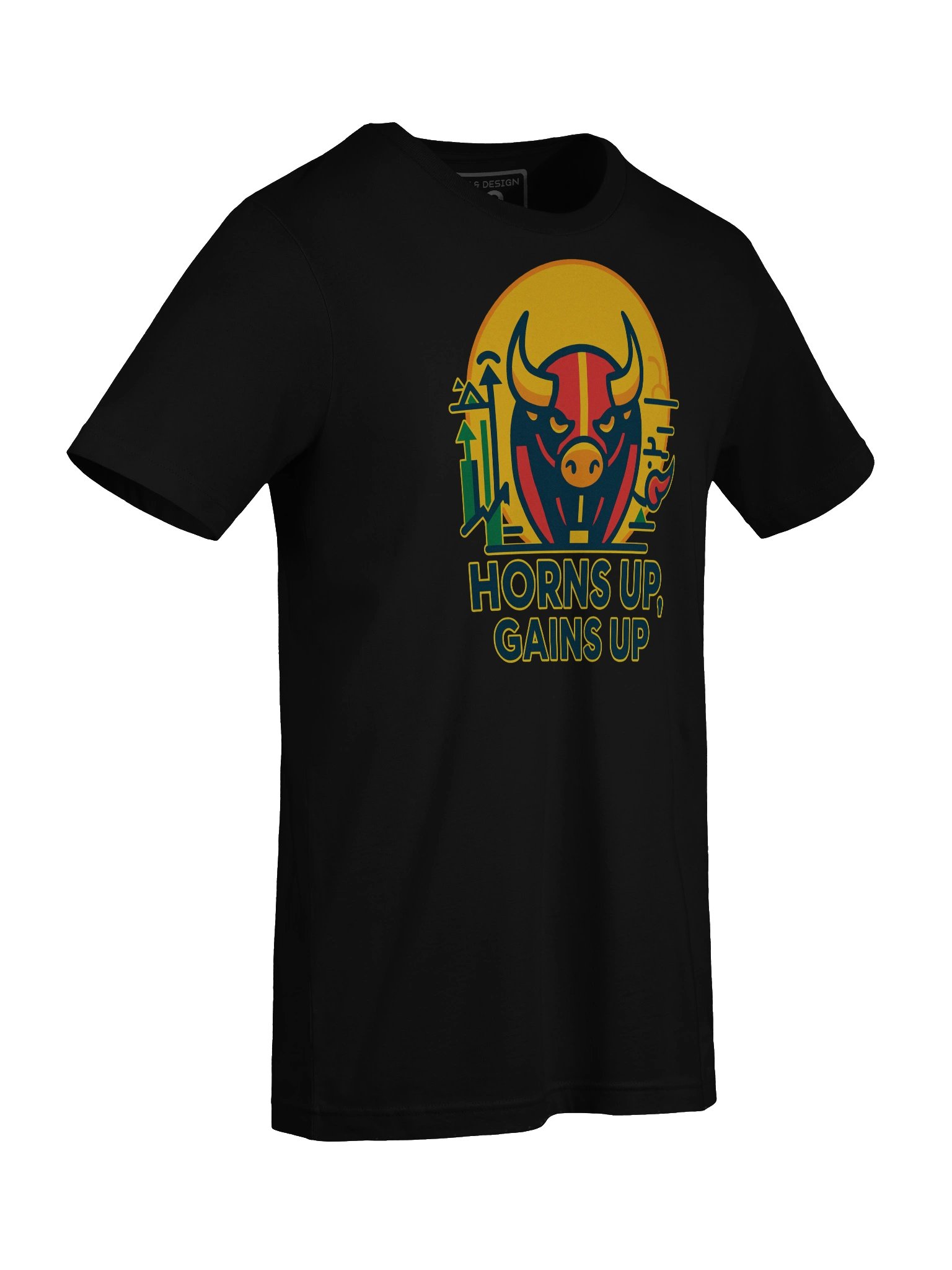 Horns Up, Gains Up – Bullish Energy Tee for Market Movers product image (3)
