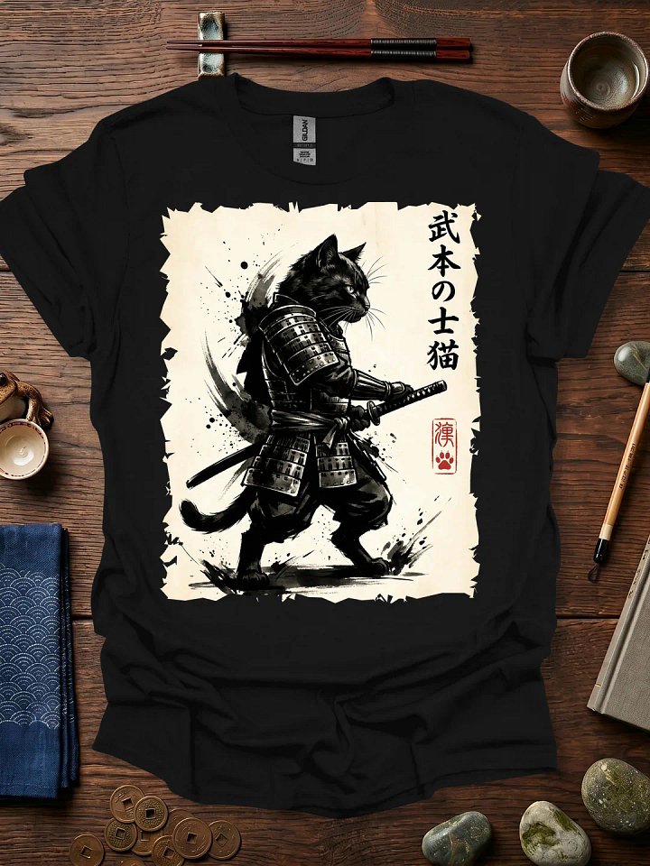 Samurai Cat Ink T-Shirt product image (11)