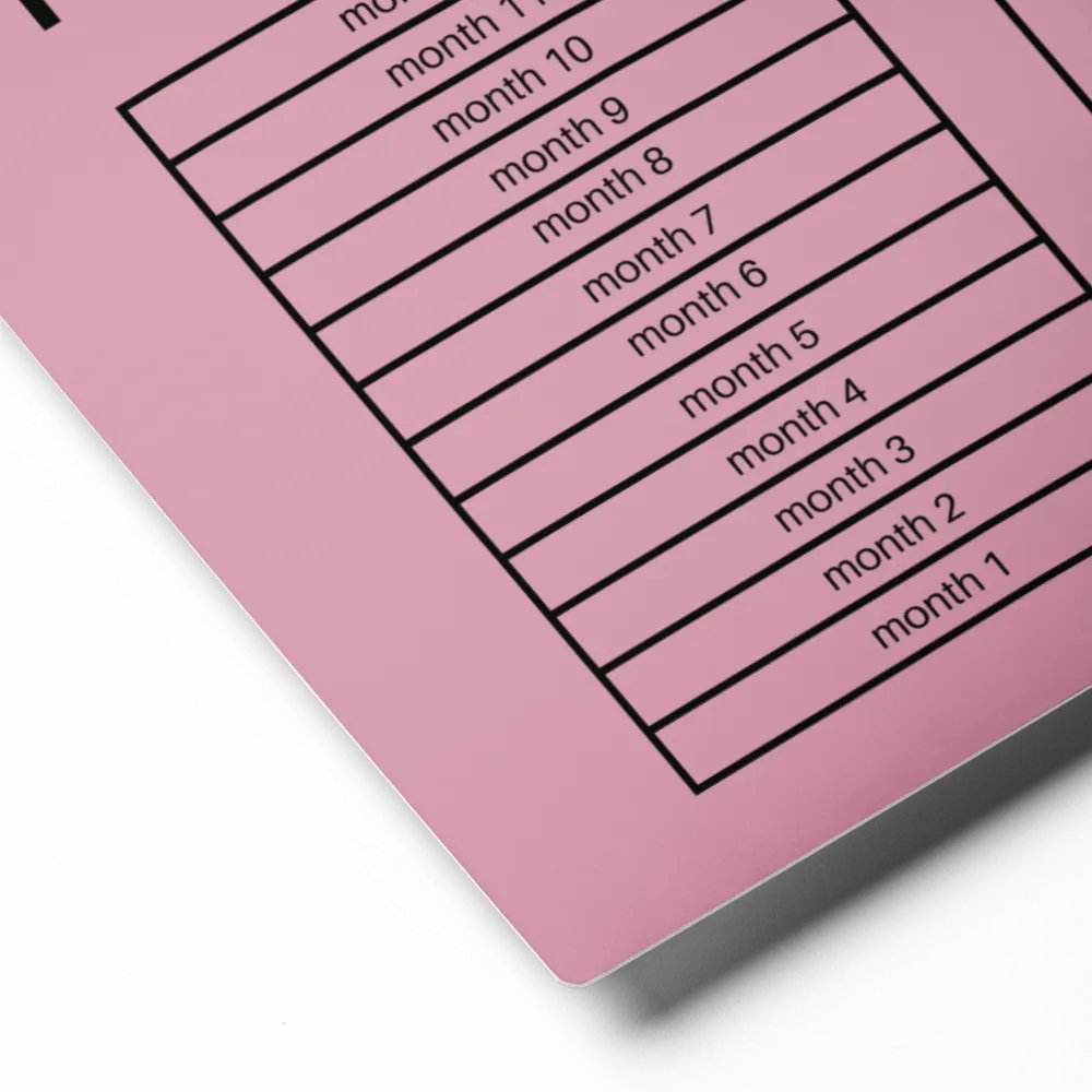 ANNUAL RENT TRACKER (black design 5) product image (2)