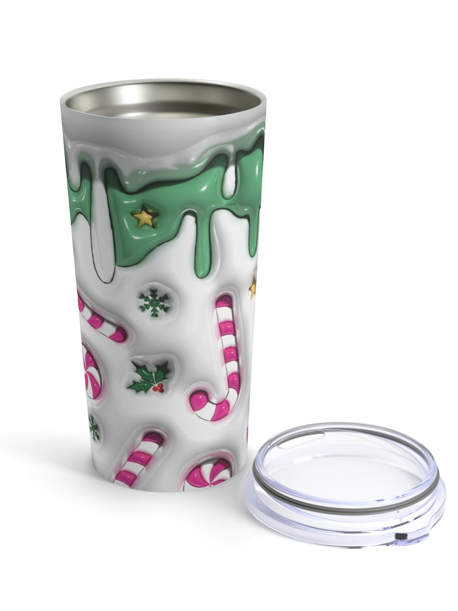 Pink Candy Cane Stainless Steel Tumbler product image (3)