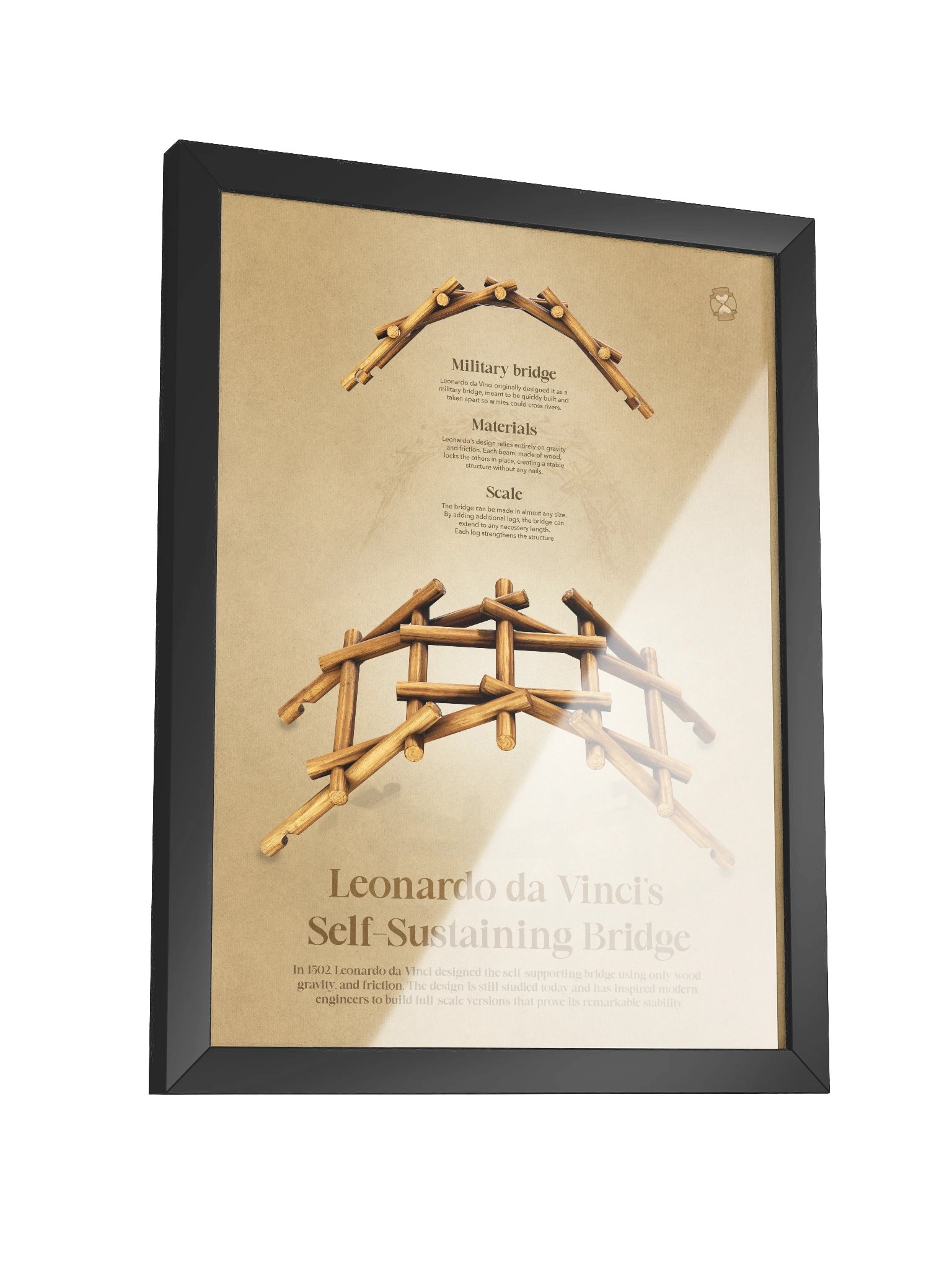 Leonardo da Vinci's Bridge (Framed poster) product image (5)