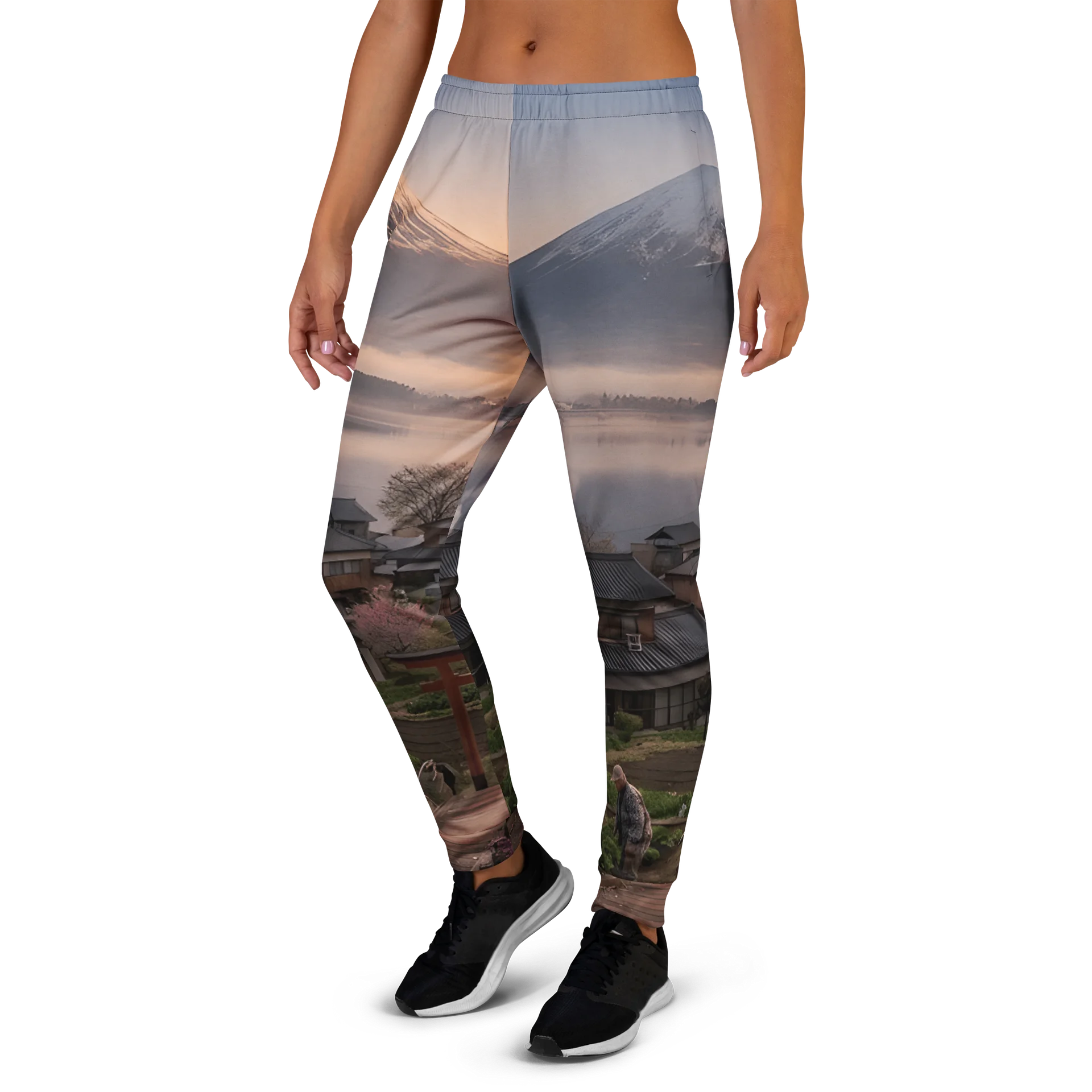 Mount Fuji Recycled Women's Joggers | Eco-Friendly Graphic Sweatpants product image (5)