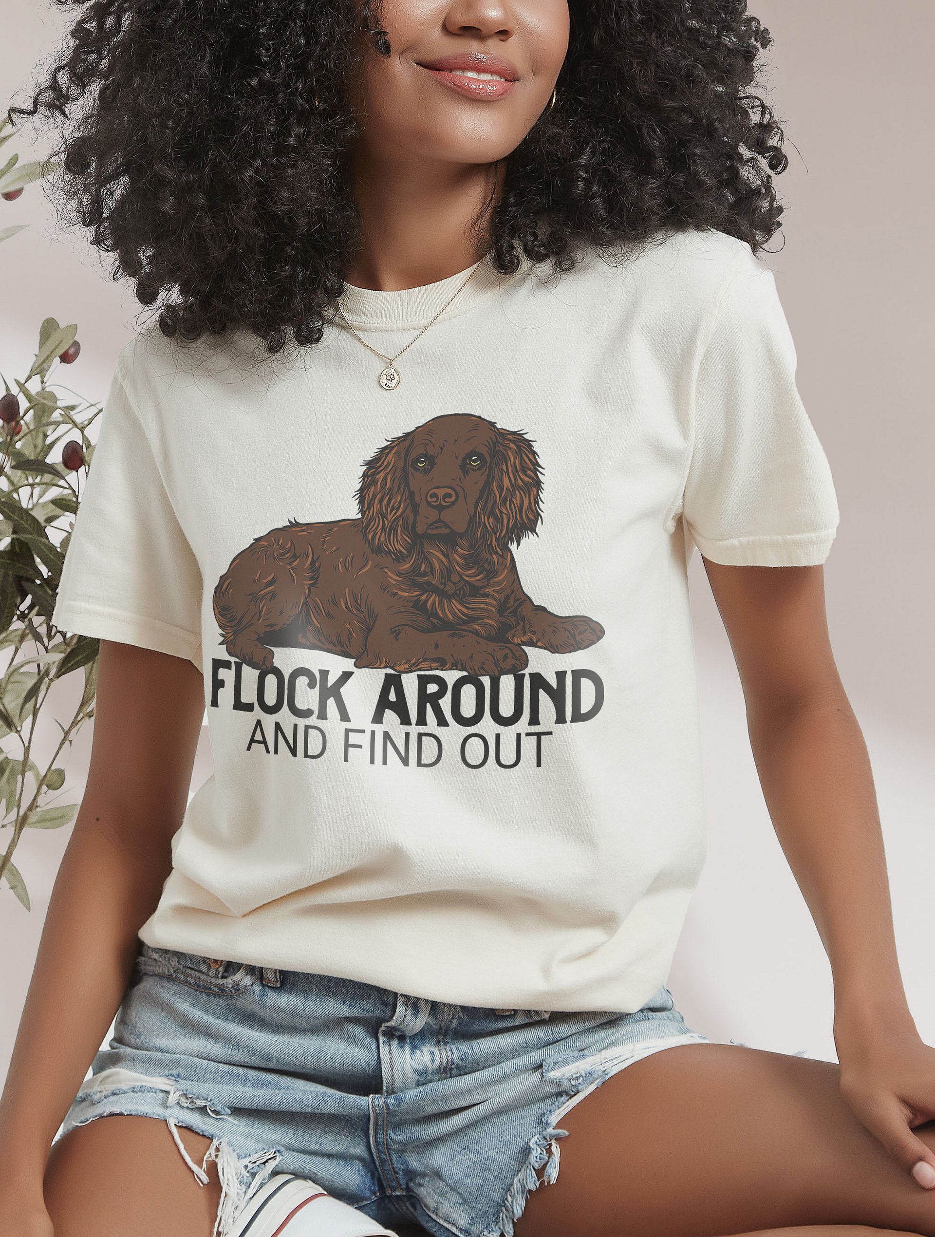 Flock Around and Find Out T-Shirt of a Boykin Spaniel | Funny T-Shirt for Hunting Dog Paw-rents product image (2)