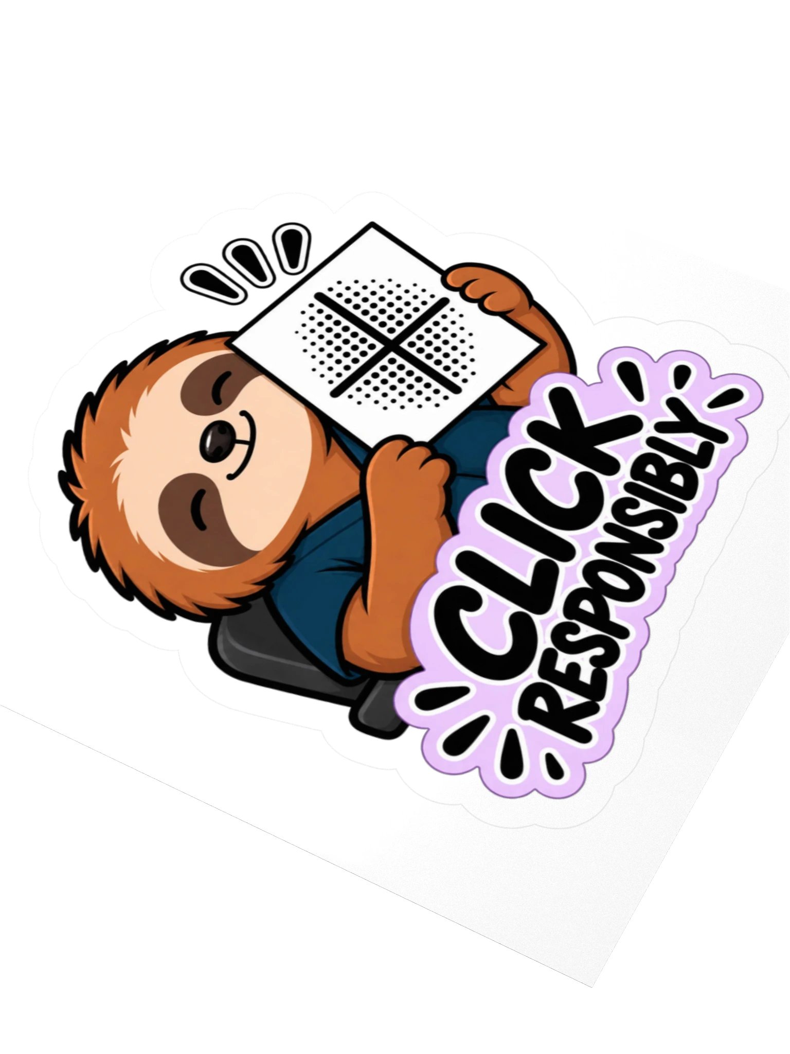 Sleepy Optometrist Click Responsibly Sticker product image (3)