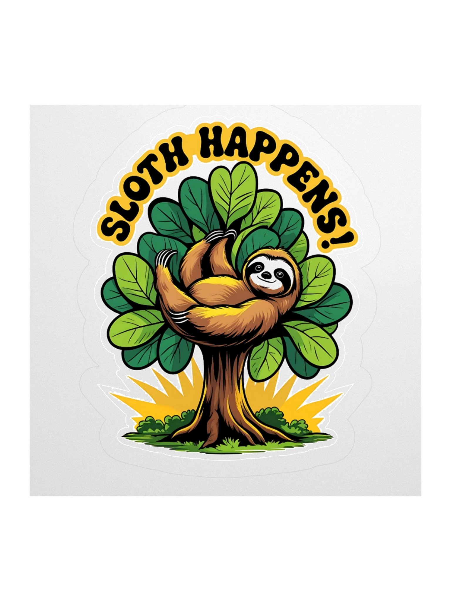 Sloth Happens! Kiss Cut Sticker product image (1)