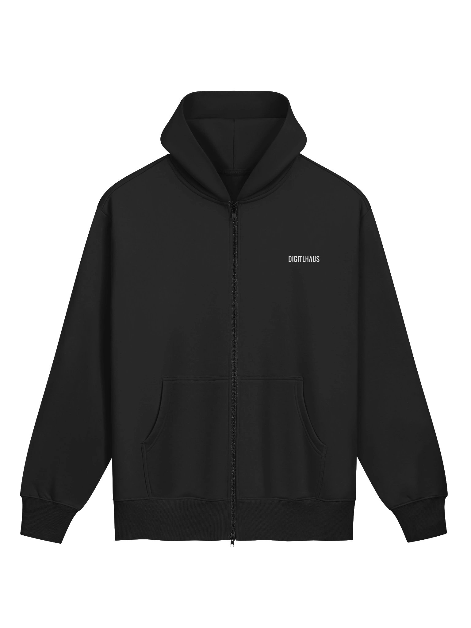 DigitlHaus Zip Hoodie- Black product image (1)