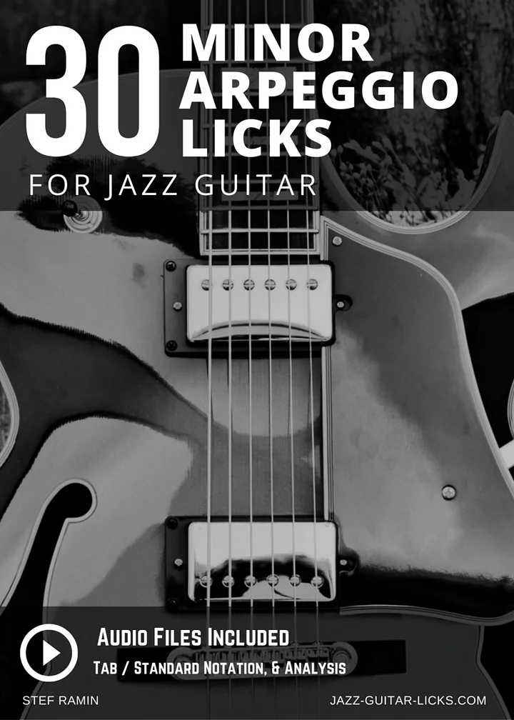 30 Minor Arpeggio Licks For Jazz Guitar - PDF Method With Audio product image (1)