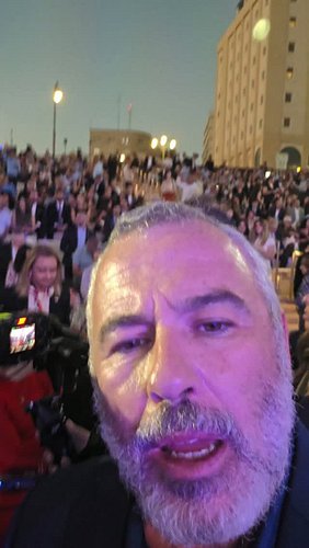 At the 250th birthday US Embassy event in Jerusalem with cameo by  @mrmichaeldickson !