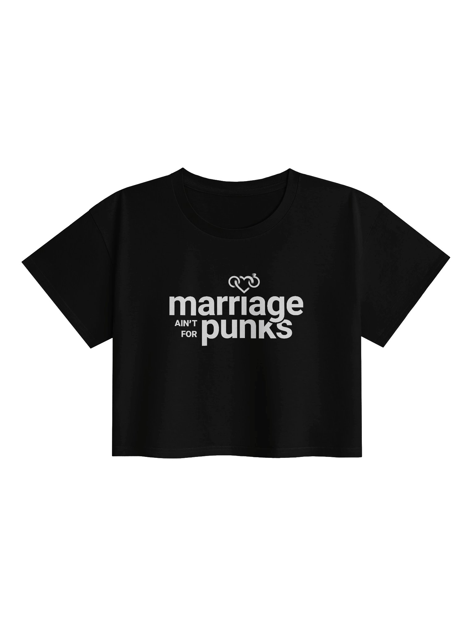 Black Marriage Ain't For Punks Crop Top Tee product image (1)