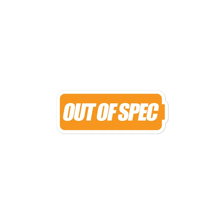 Out of Spec Battery Sticker product image (1)