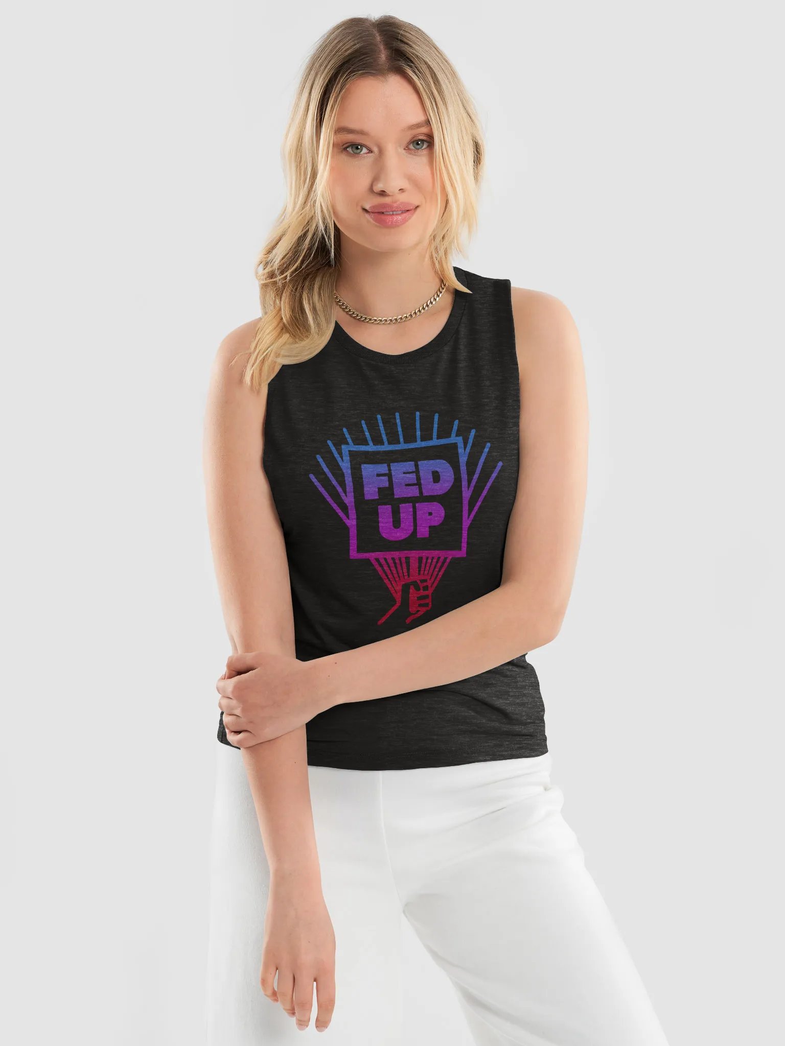 Fed-Up Women's Cut Tank Top product image (3)