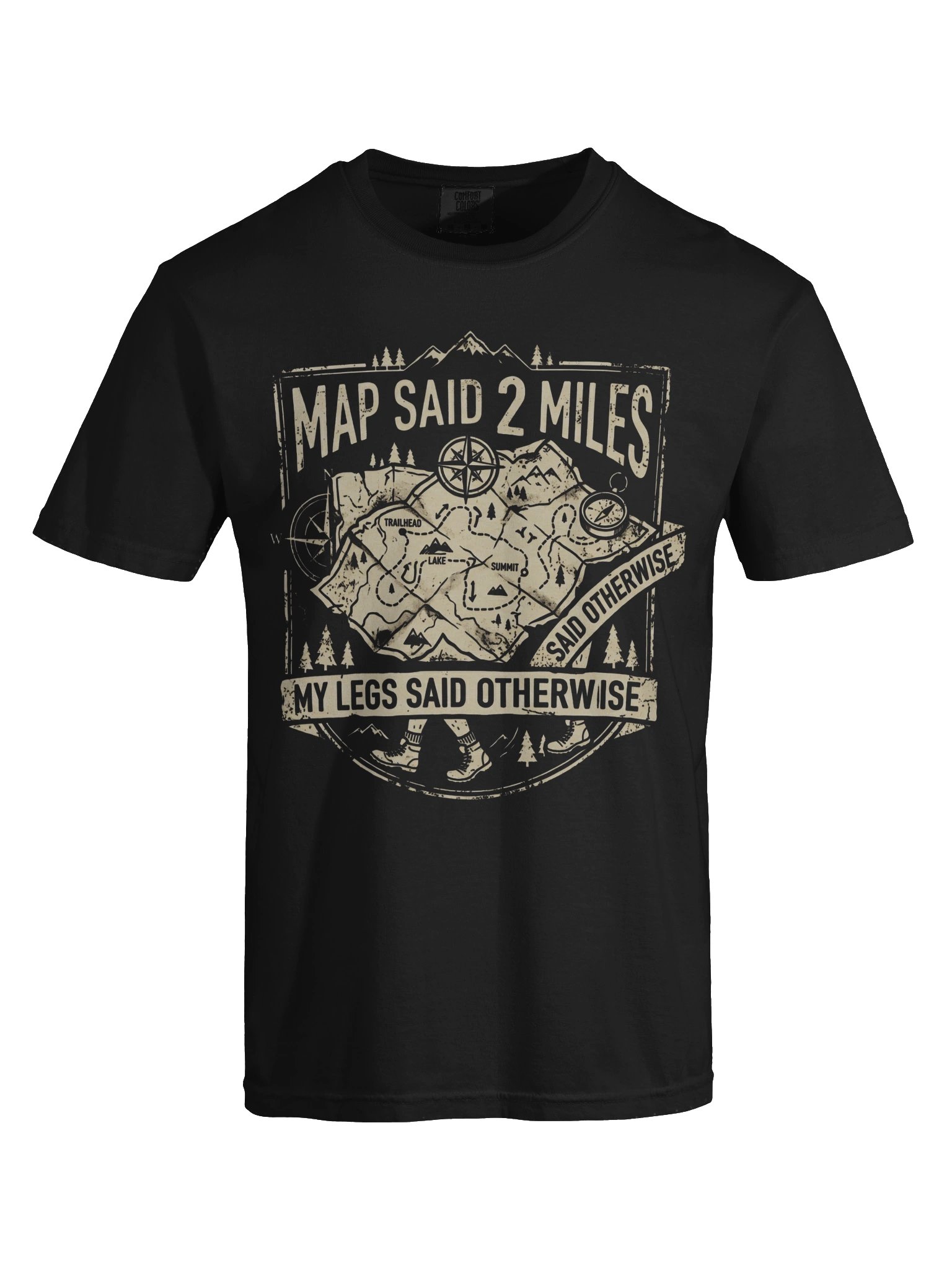Map Said 2 Miles — Vintage Hiking Tee product image (5)