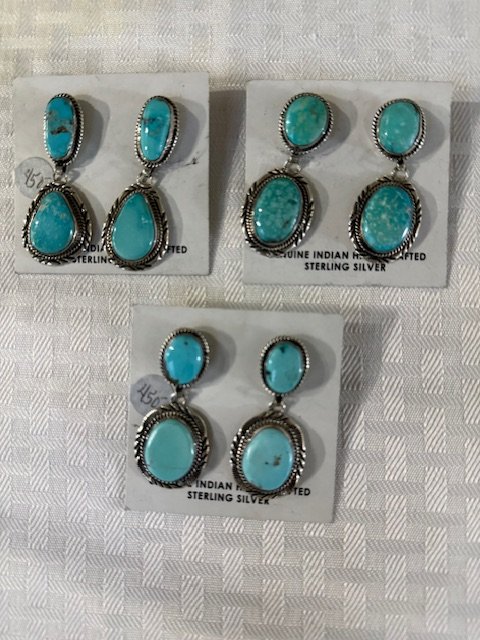 Tiered Dry Creek Turquoise & Sterling Silver Statement Earrings product image (1)