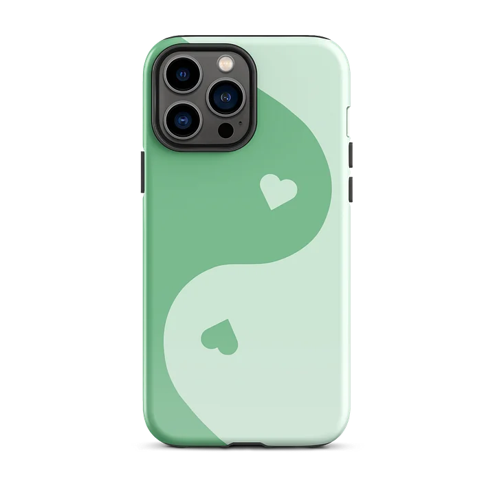 Minty Fresh Yin Yang Heart iPhone Case product image (1)