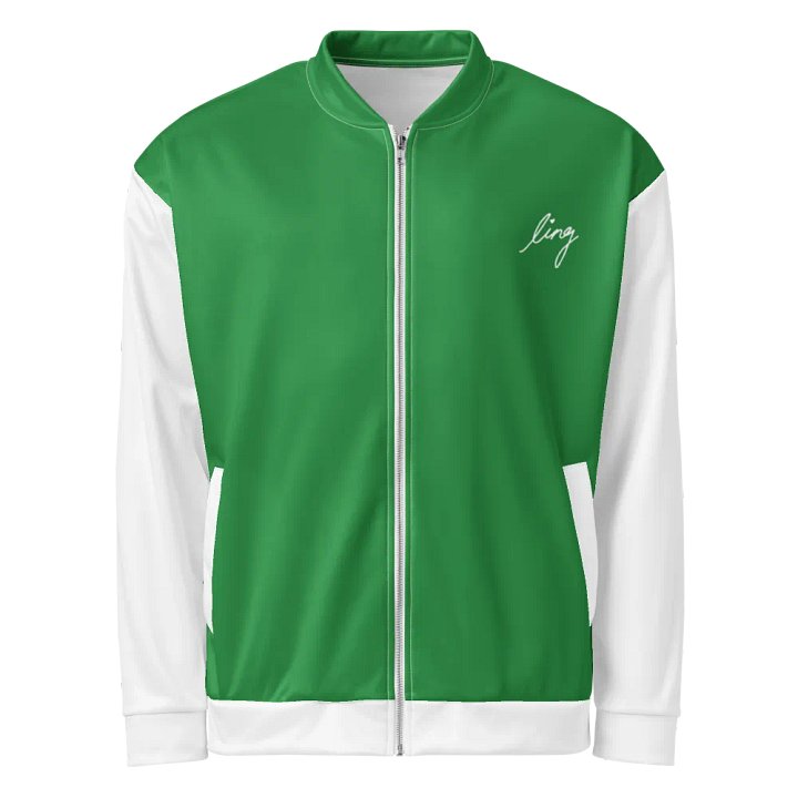 Lingling Kwong Unisex Bomber Jacket (Green & White) product image (1)