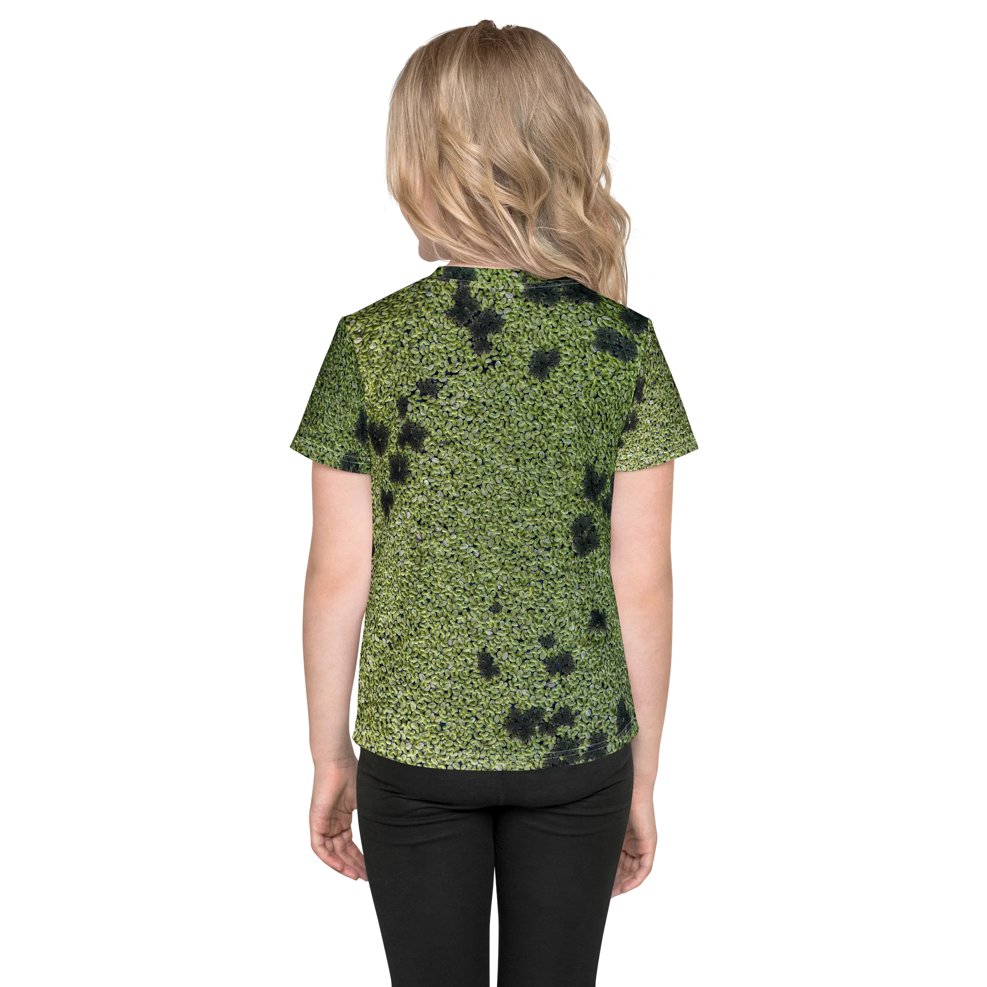 Verdant Life: Kids Green Seeds All-Over Print T-Shirt | Toddler Earthy Green Crew Neck Tee | Plant Lover Graphic Shirt product image (2)