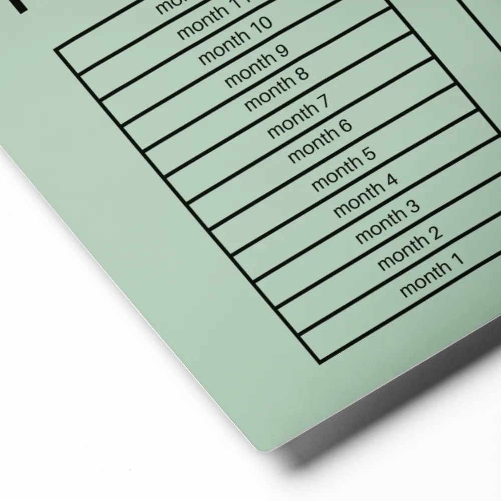 ANNUAL RENT TRACKER (black design 4) product image (2)