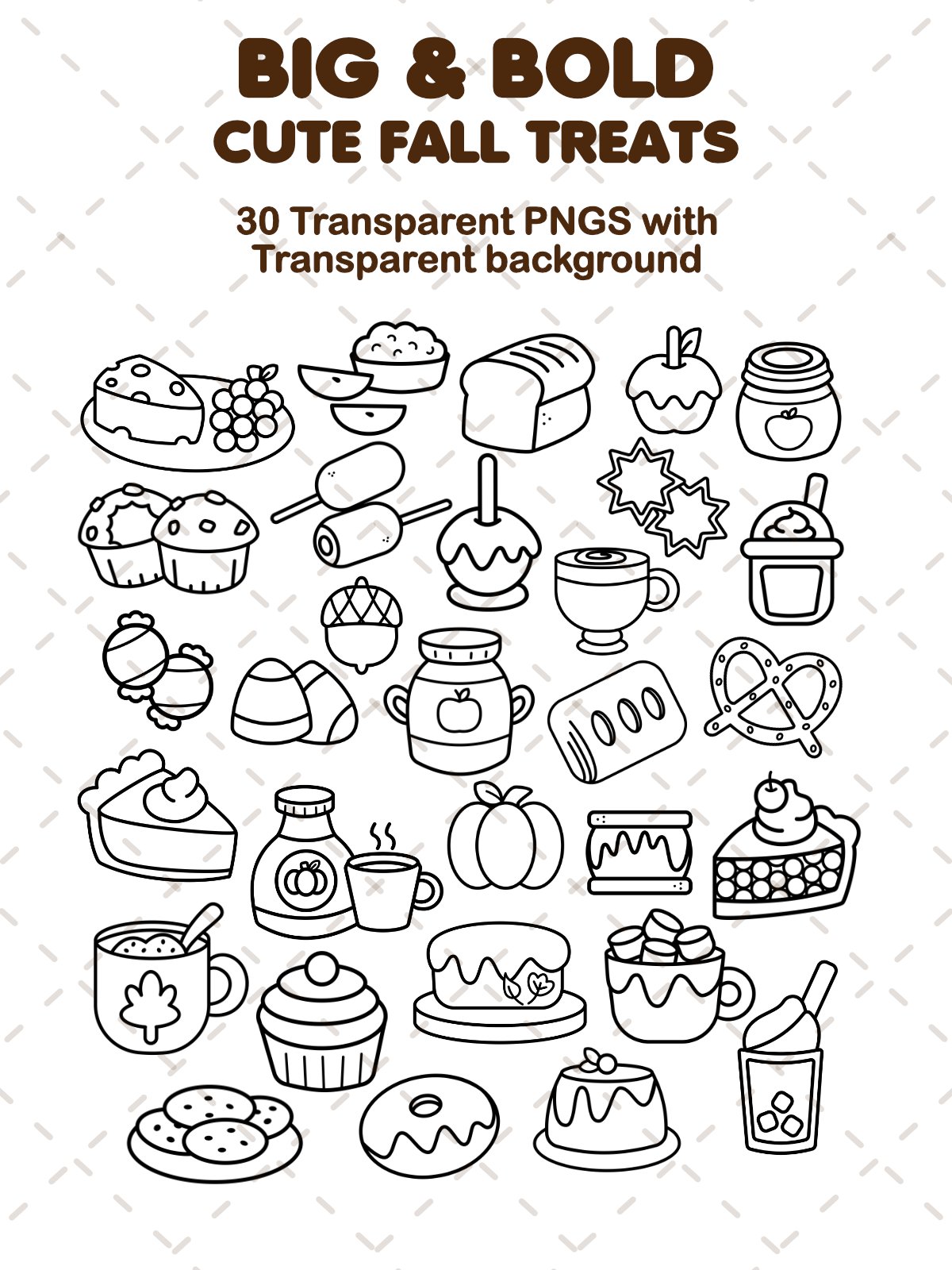 Cute Fall Treats Clipart Pack product image (3)