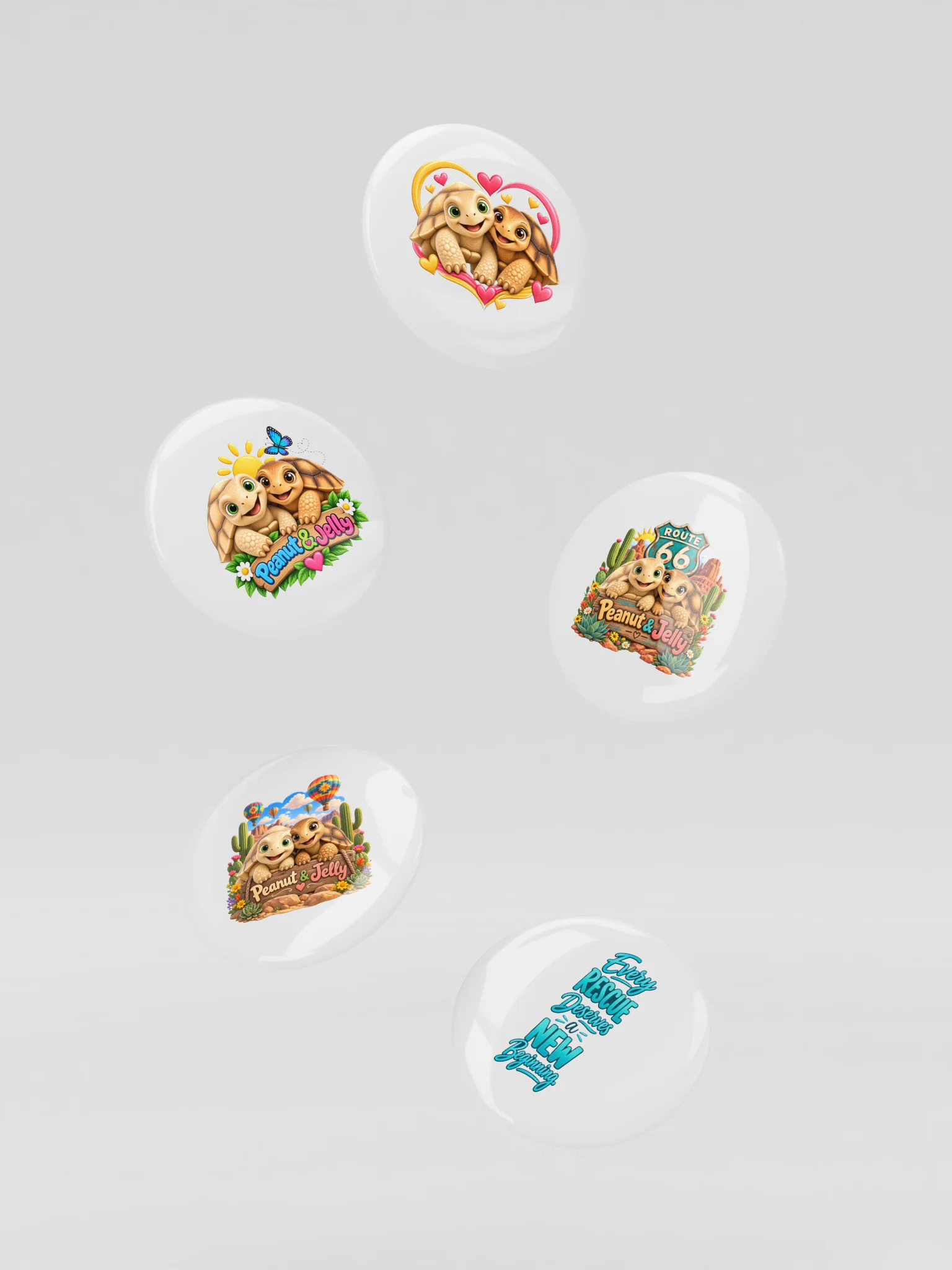 Peanut & Jelly’s Love and Adventure Button Pin Set product image (5)