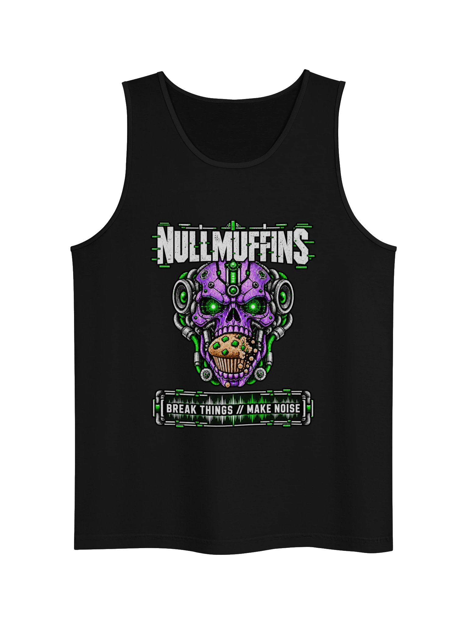NullMuffins // Circuit Skull Garment-Dyed Tank product image (1)