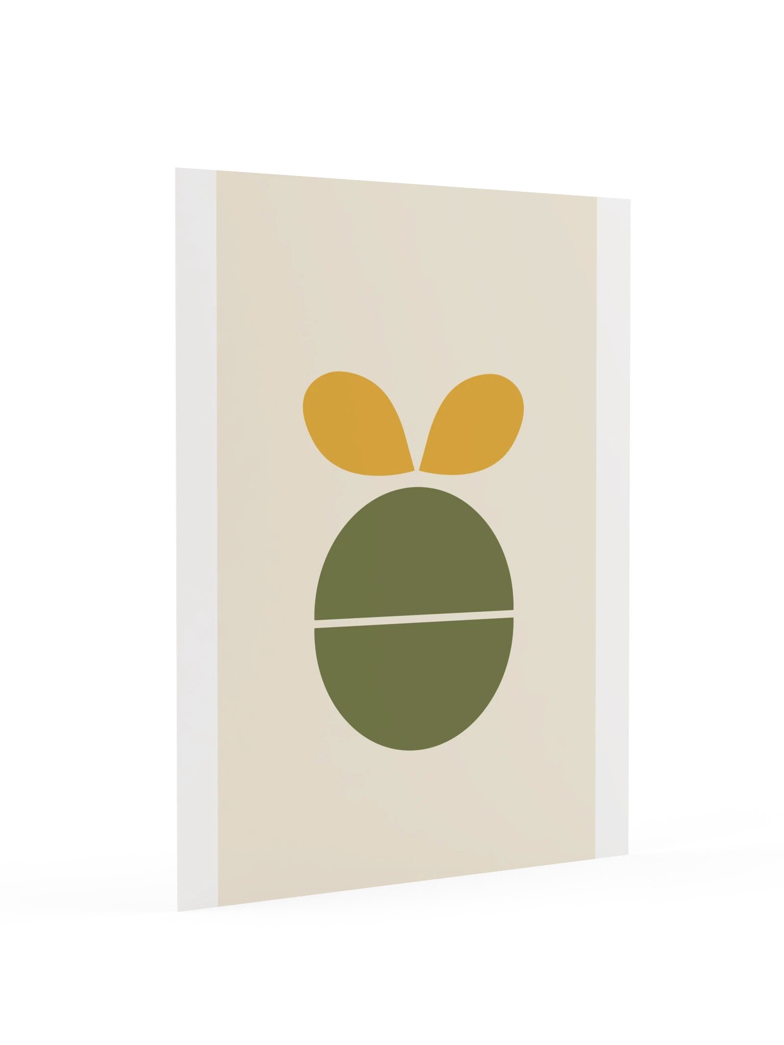Retro Sprout Print | Olive and Mustard Bathroom Wall Art product image (4)