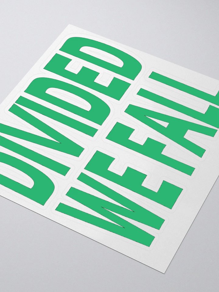 Divided We Fall - Green - Kiss Cut Stickers product image (1)