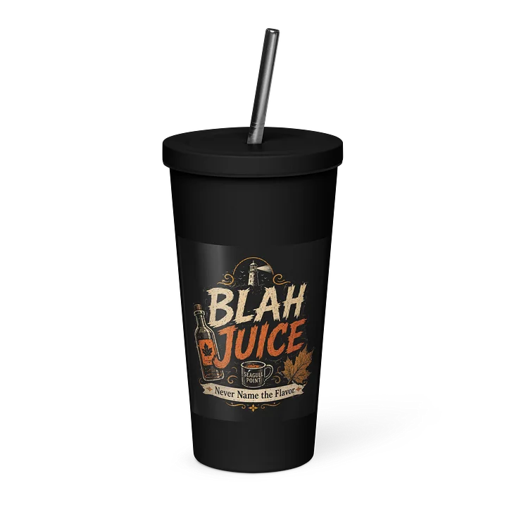 Insulated Blah Juice Straw Cup - Black product image (1)