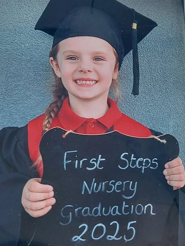 Maisy has graduated from Nursery! x