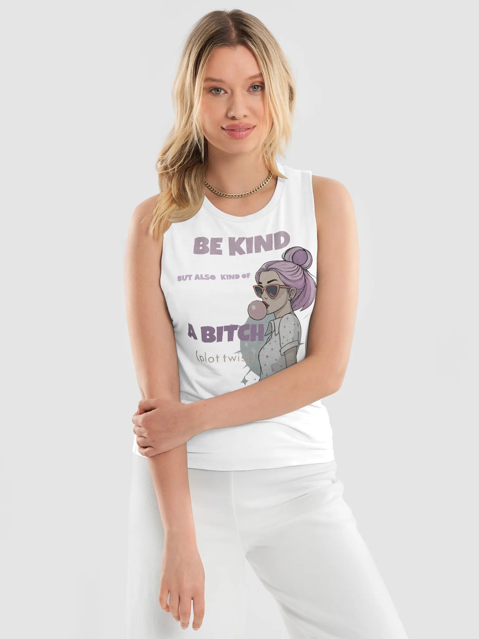 Kind but Kinda a Bitch – Plot Twist Tee (Comic Bubblegum Edition) product image (3)