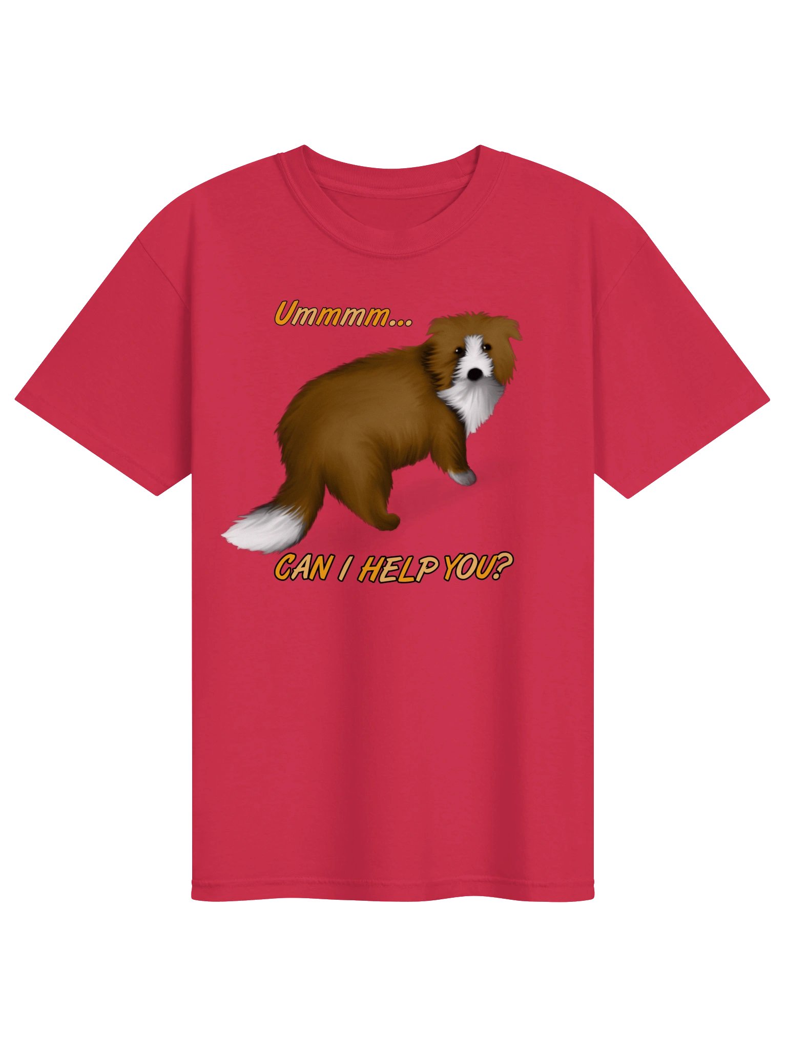 Dog "Ummm... Can I Help You?" T-Shirt. Men's Comfort Colors Garment-Dyed Heavyweight T-Shirt product image (1)
