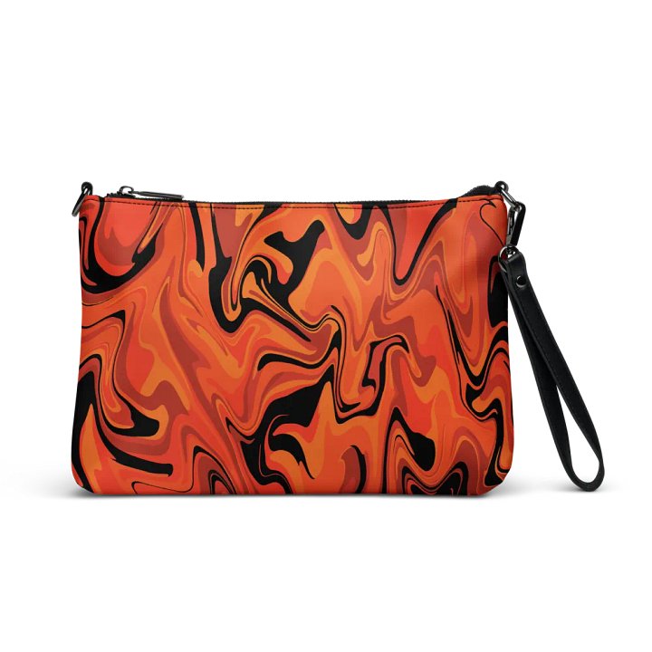 Orange Swirl Flip-Sided Faux Leather Crossbody Bag product image (1)