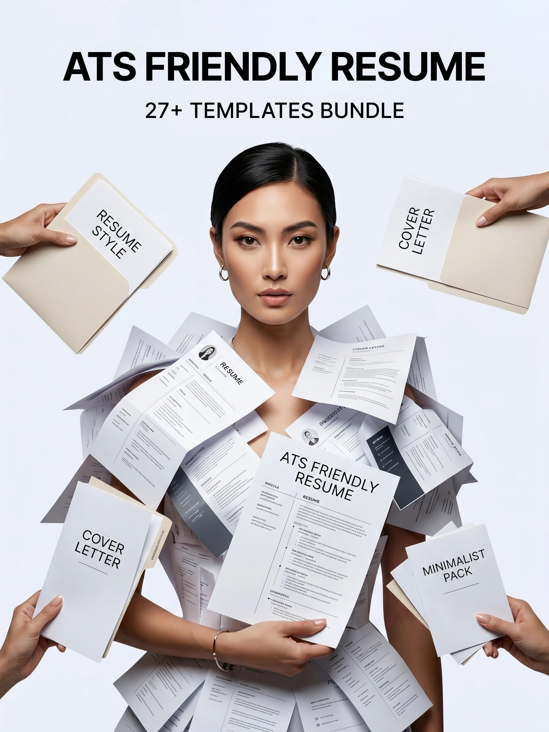 ATS Resume Templates Bundle | 27+ Professional Resumes, CV, Cover Letters & References product image (1)