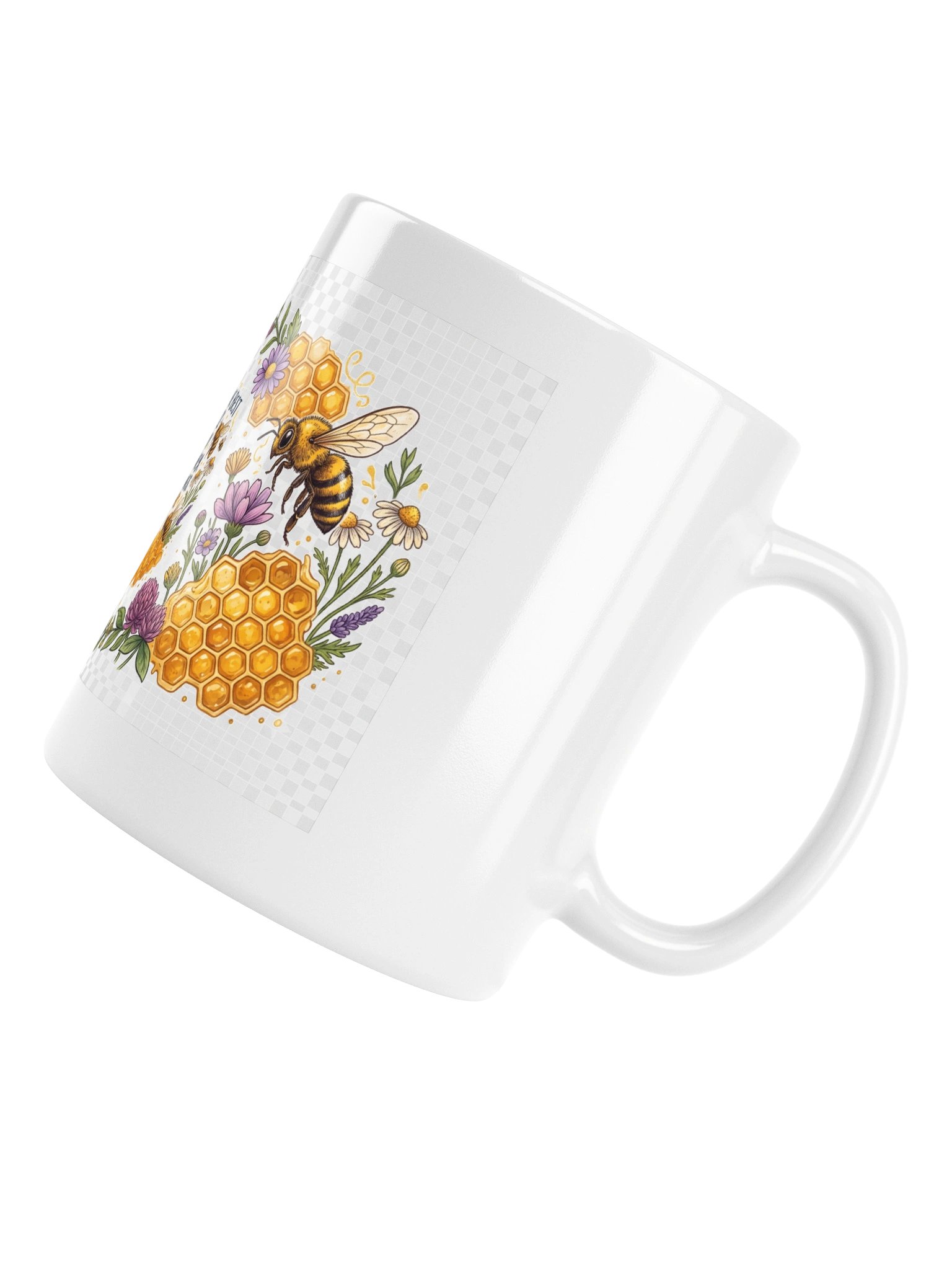 "The Sweetest Buzz" Botanical Bee & Honeycomb Coffee Mug product image (6)