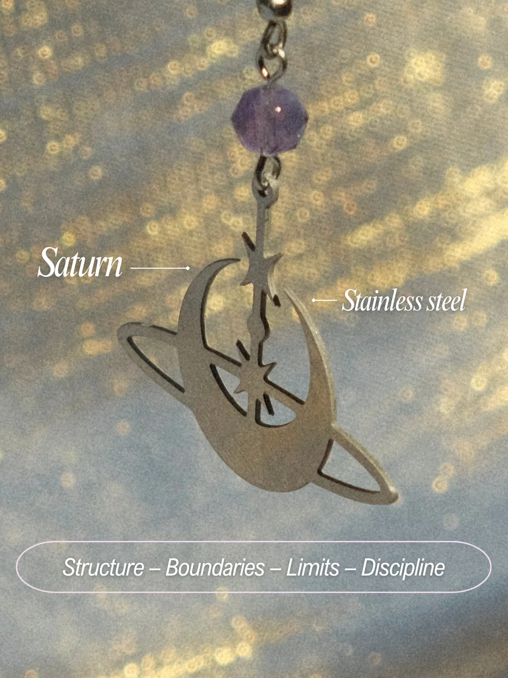 Amethyst Saturn Earrings product image (4)