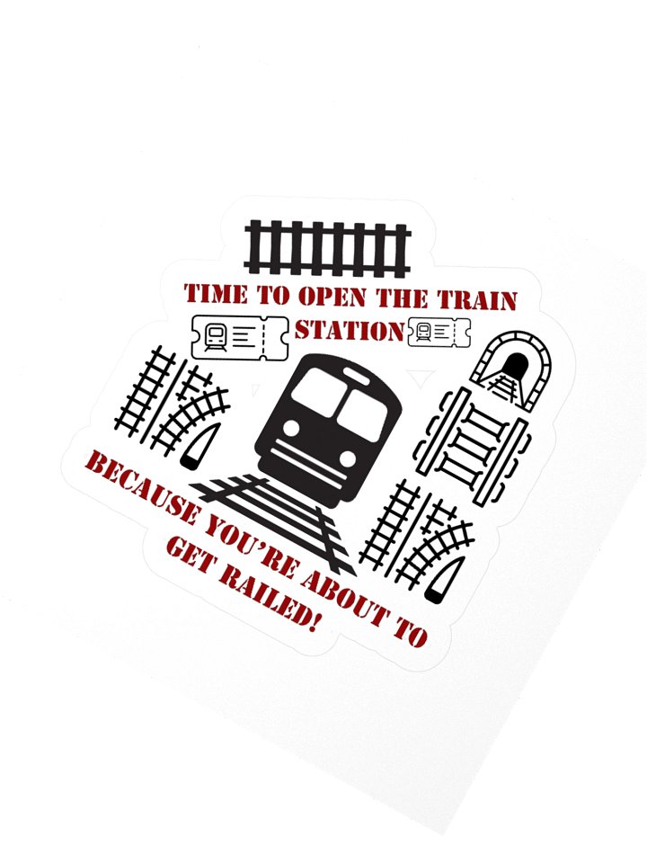 Time To Open The Train Station Kisscut Sticker product image (2)