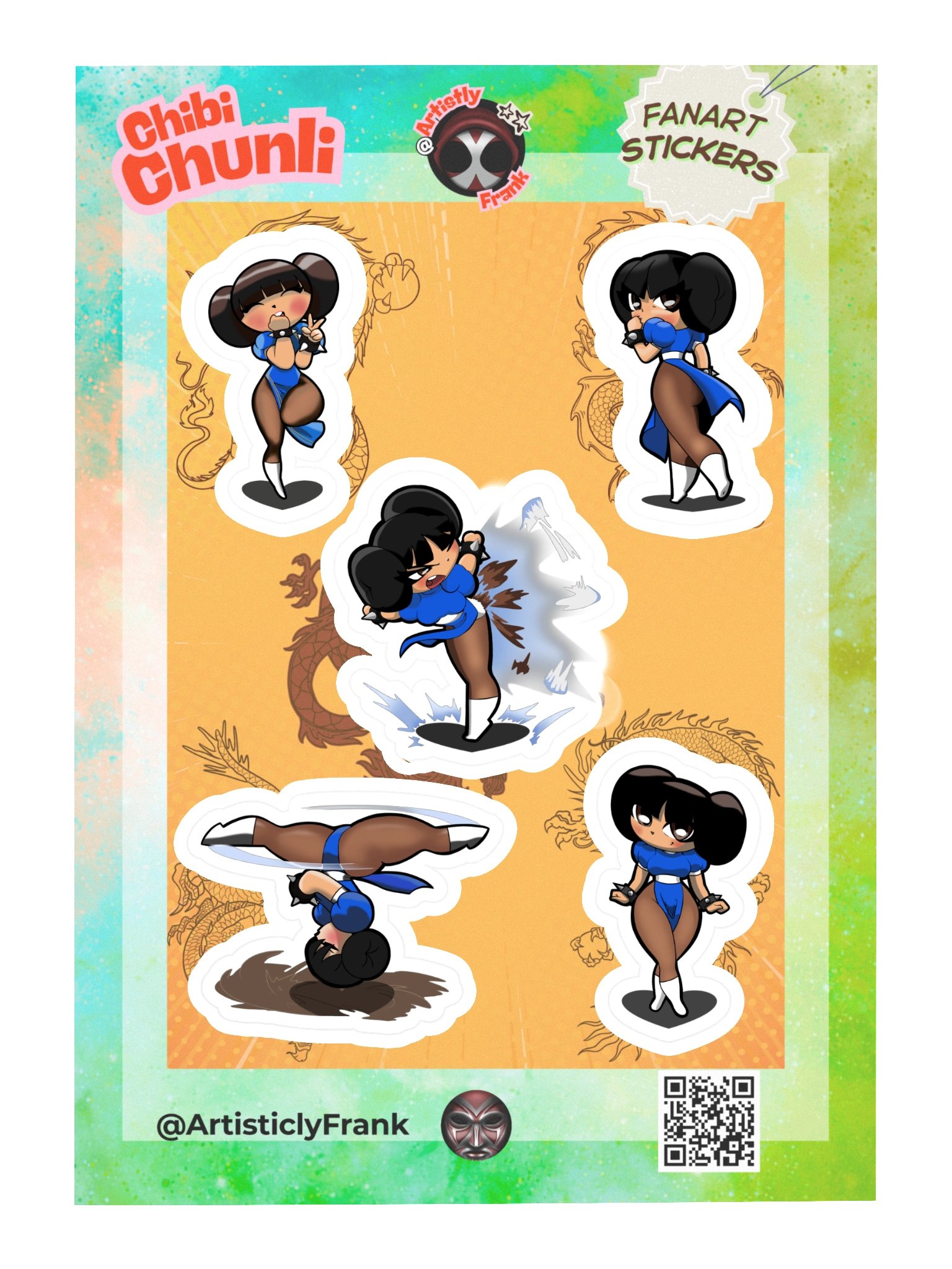 Chibi Chun-Li Sticker Pack product image (3)