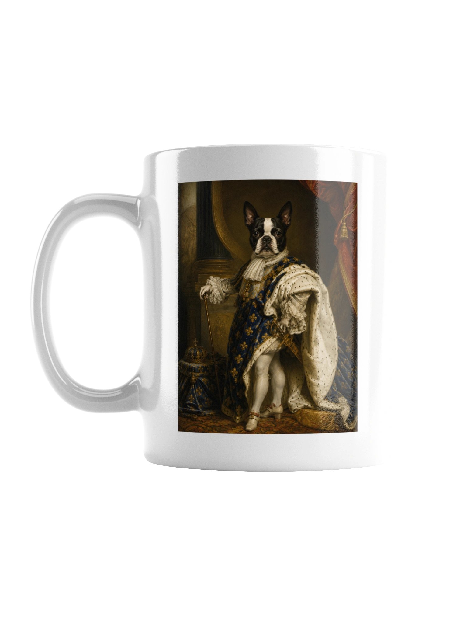 Boston Terrier Portrait of Louis XIV Mug product image (1)